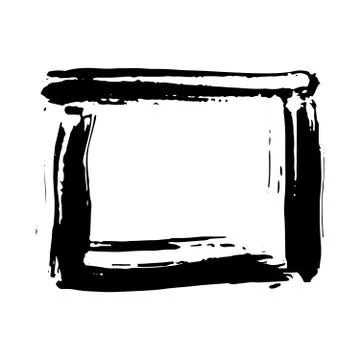 Frame or text box, grunge textured hand drawn elements set, vector illustrati Stock Illustration