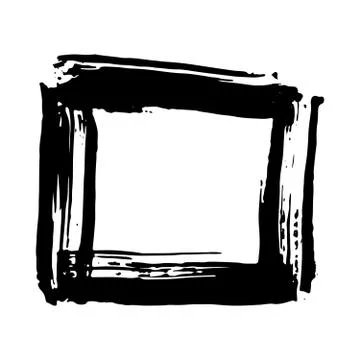 Frame or text box, grunge textured hand drawn elements set, vector illustrati Stock Illustration