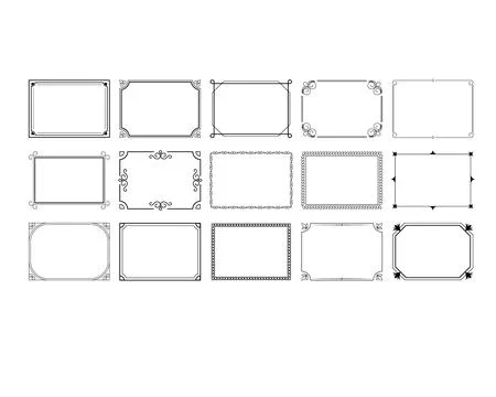 Frame ornament. decorative vector frames and borders. vintage frames square Stock Illustration