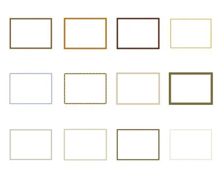 Frame ornament. Decorative vector frames and borders. vintage frames square. Stock Illustration