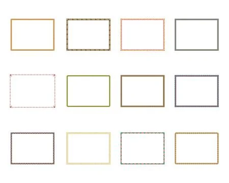 Frame ornament. Decorative vector frames and borders. vintage frames square. Stock Illustration