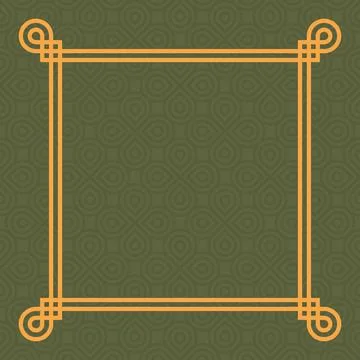 Frame over a pattern Stock Illustration