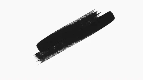 Frame - Paint Brush Strokes Transition Reveal with Luma Matte - Transparency. Stock Footage 131781611