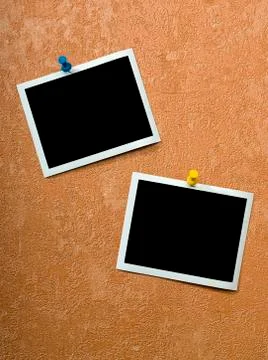 Frame on a painted wall Stock Photos