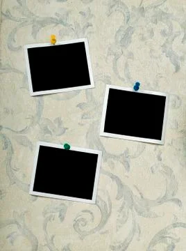 Frame on a painted wall Stock Photos