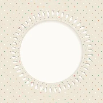 Frame on the paper background Stock Illustration