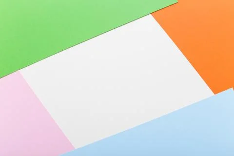 Frame paper background, top view flat lay Stock Photos
