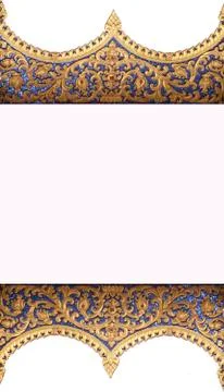 Frame of the pattern of the temple Stock Illustration