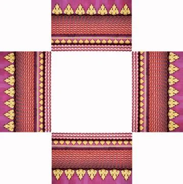 Frame of the pattern of the temple Stock Illustration