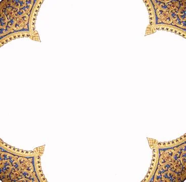 Frame of the pattern of the temple Stock Illustration