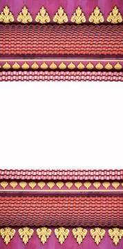 Frame of the pattern of the temple Stock Illustration