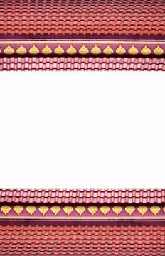 Frame of the pattern of the temple Stock Illustration