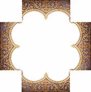 Frame of the pattern of the temple Stock Illustration