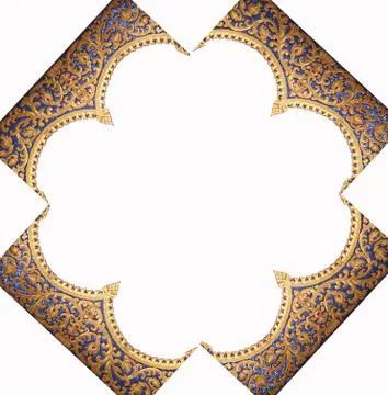 Frame of the pattern of the temple Stock Illustration