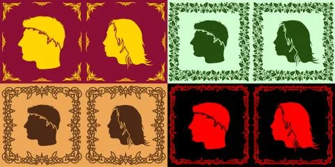 Frame patterns set Stock Illustration