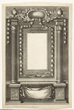 Frame. Picture frame of a rectangular portrait. The portrait list is decor... Stock Photos