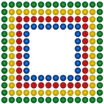 Frame from plastic caps Illustrazione stock