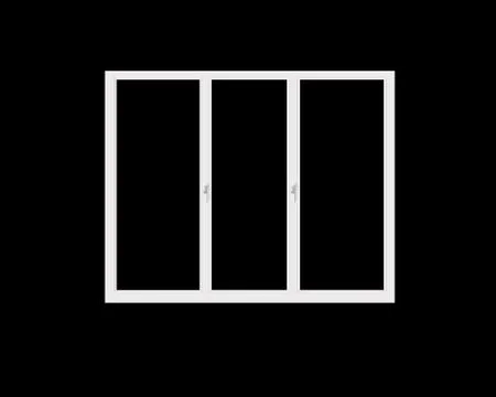 Frame of plastic window isolated on black background. Design element Illustrazione stock