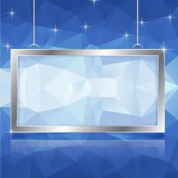 Frame with polygonal background Stock Illustration