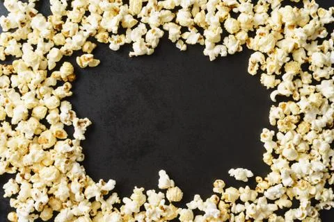Frame of popcorn Stock Photos