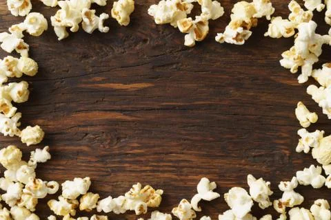 Frame of popcorn Stock Photos