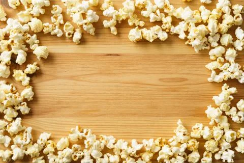 Frame of popcorn Stock Photos
