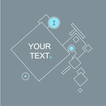 Frame with primitive linear forms Stock Illustration