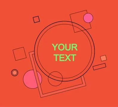 Frame with primitive linear forms Stock Illustration