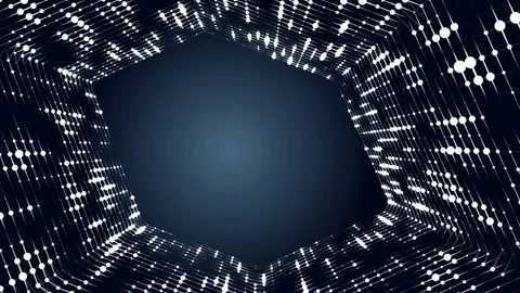 Frame of pulsating elements. Cosmic eye. Place for text. Plexus business Video stock 88678096