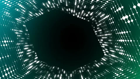 Frame of pulsating elements. Cosmic eye. Place for text. Plexus business Stock Footage 88678357
