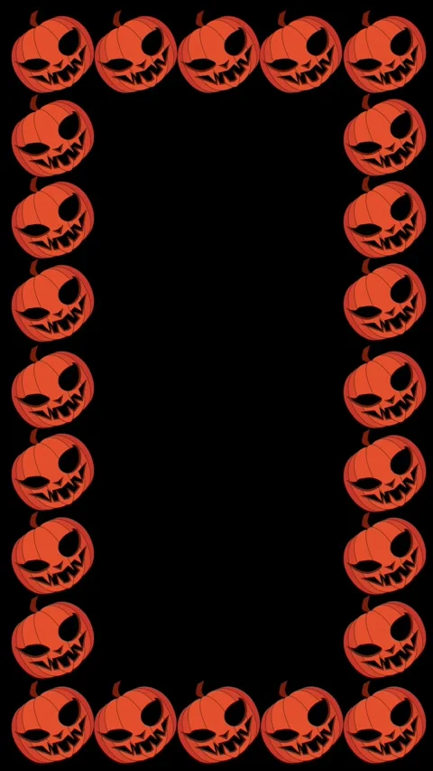 Frame pumpkin ghost Stock Footage 318124862