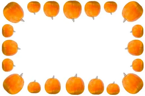 Frame with pumpkins Stock Photos