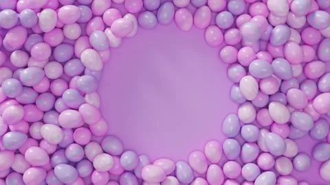 Frame of purple Easter eggs Stock Footage 304176340