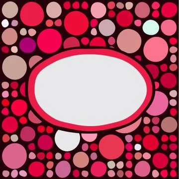 Frame with random colored and sized circles 스톡 일러스트