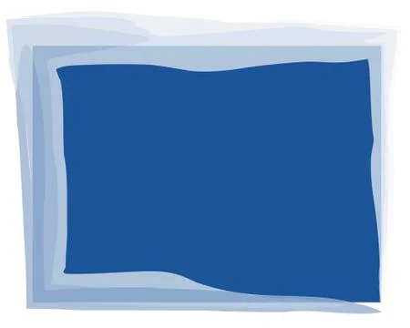 Frame rectangle blue brush stroke Stock Illustration