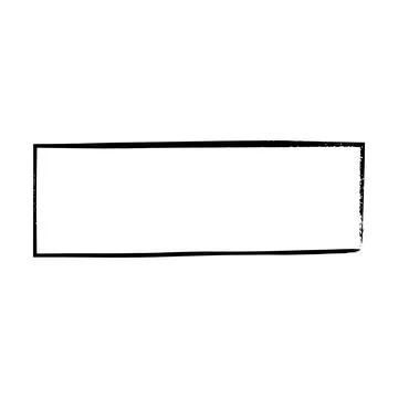 Frame rectangle elongated element, outline border grunge shape icon, decora.. Stock Illustration