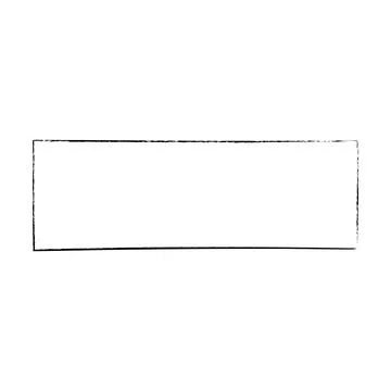 Frame rectangle elongated element, outline border grunge shape icon, decora.. Stock Illustration