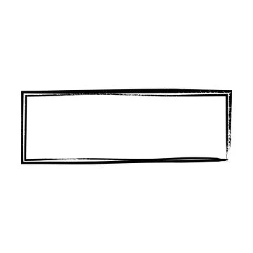 Frame rectangle elongated element, outline border grunge shape icon, decora.. 스톡 일러스트