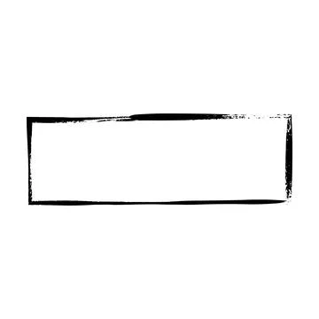 Frame rectangle elongated element, outline border grunge shape icon, decora.. イラスト素材