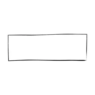 Frame rectangle elongated element, outline border grunge shape icon, decora.. Stock Illustration