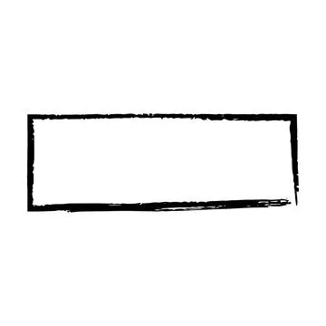 Frame rectangle elongated element, outline border grunge shape icon, decora.. イラスト素材