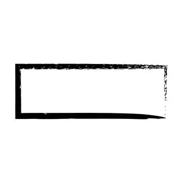 Frame rectangle elongated element, outline border grunge shape icon, decora.. Stock Illustration