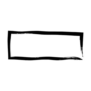 Frame rectangle elongated element, outline border grunge shape icon, decora.. 스톡 일러스트
