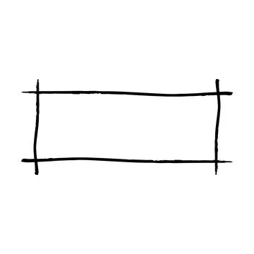 Frame rectangle elongated texture element, outline border grunge shape icon.. イラスト素材