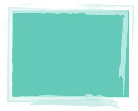 Frame rectangle green brush stroke Stock Illustration