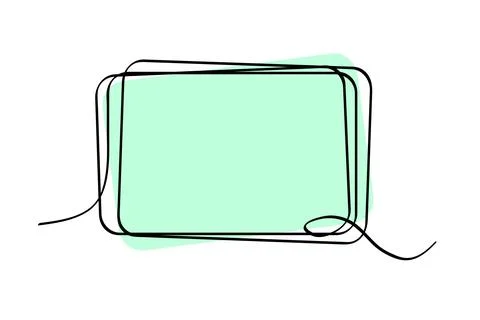 Frame - Rectangle - Line Art 01 01B Stock Illustration