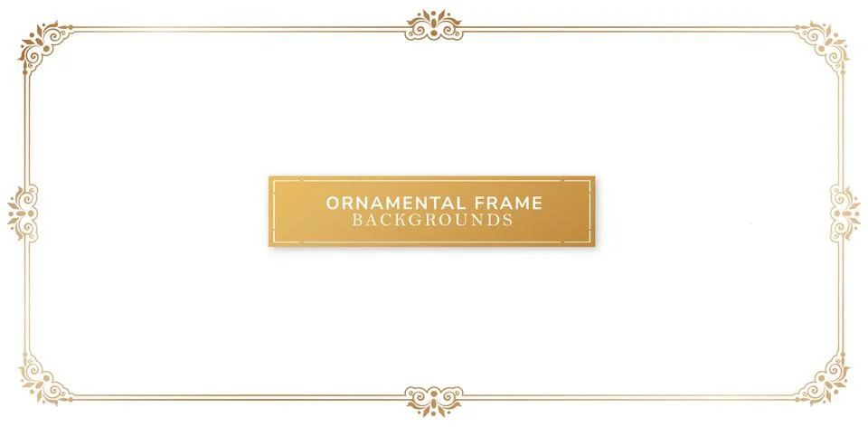 Frame Rectangle Ornament corner Stock Illustration