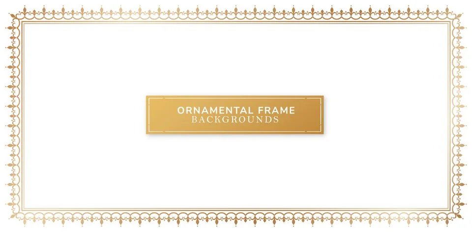 Frame rectangle ornament Stock Illustration