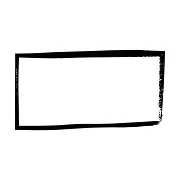Frame rectangle outline border grunge shape icon, vertical, rectangle decor.. 스톡 일러스트