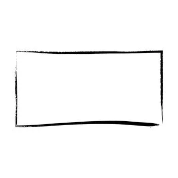 Frame rectangle outline border grunge shape icon, vertical, rectangle decor.. Illustrazione stock